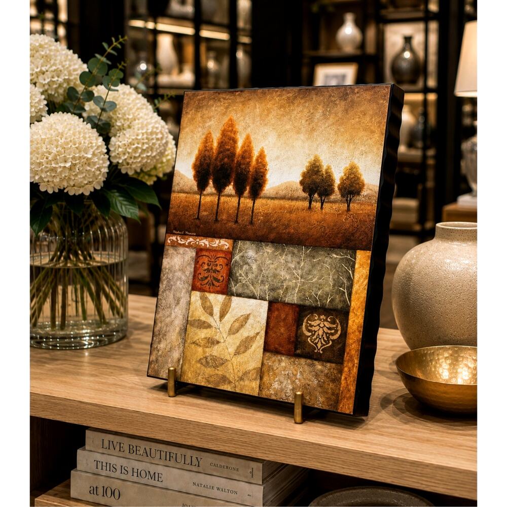 Plainview II by Michael Marcon - 20"H x 2"D x 16"W on wooden frame